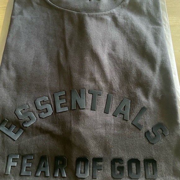 Essentials Jet Black Tee XS Oversized - Picture 1 of 4
